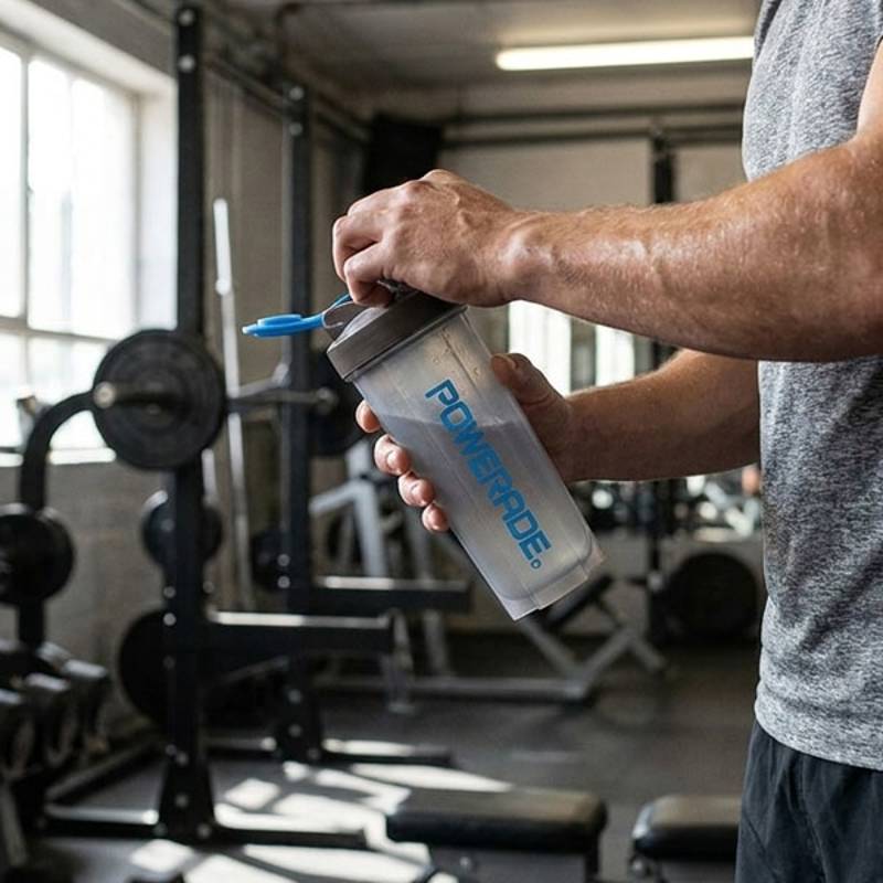 شیکر نقره ای powerade گنجایش 0/7 لیتر