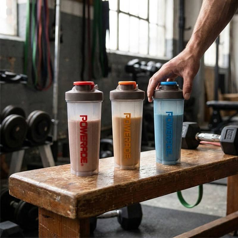 شیکر نقره ای powerade گنجایش 0/7 لیتر
